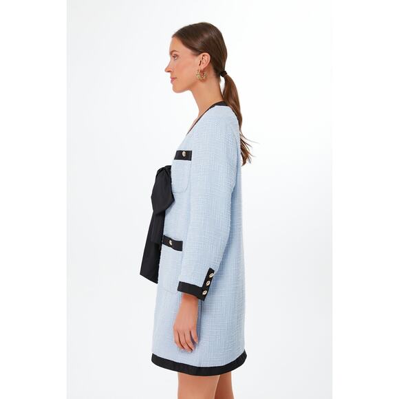 TUCKERNUCK Pomander Place Light Blue Coco Tweed Bow Dress NWT Size XXXL - Picture 3 of 9